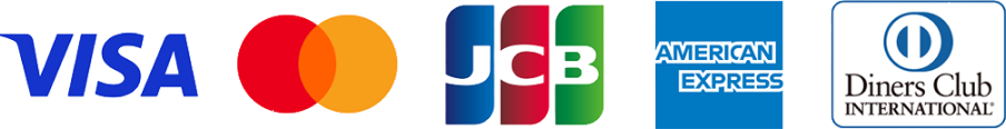 VISA / Mastercard / JCB / American Express / Diners Club